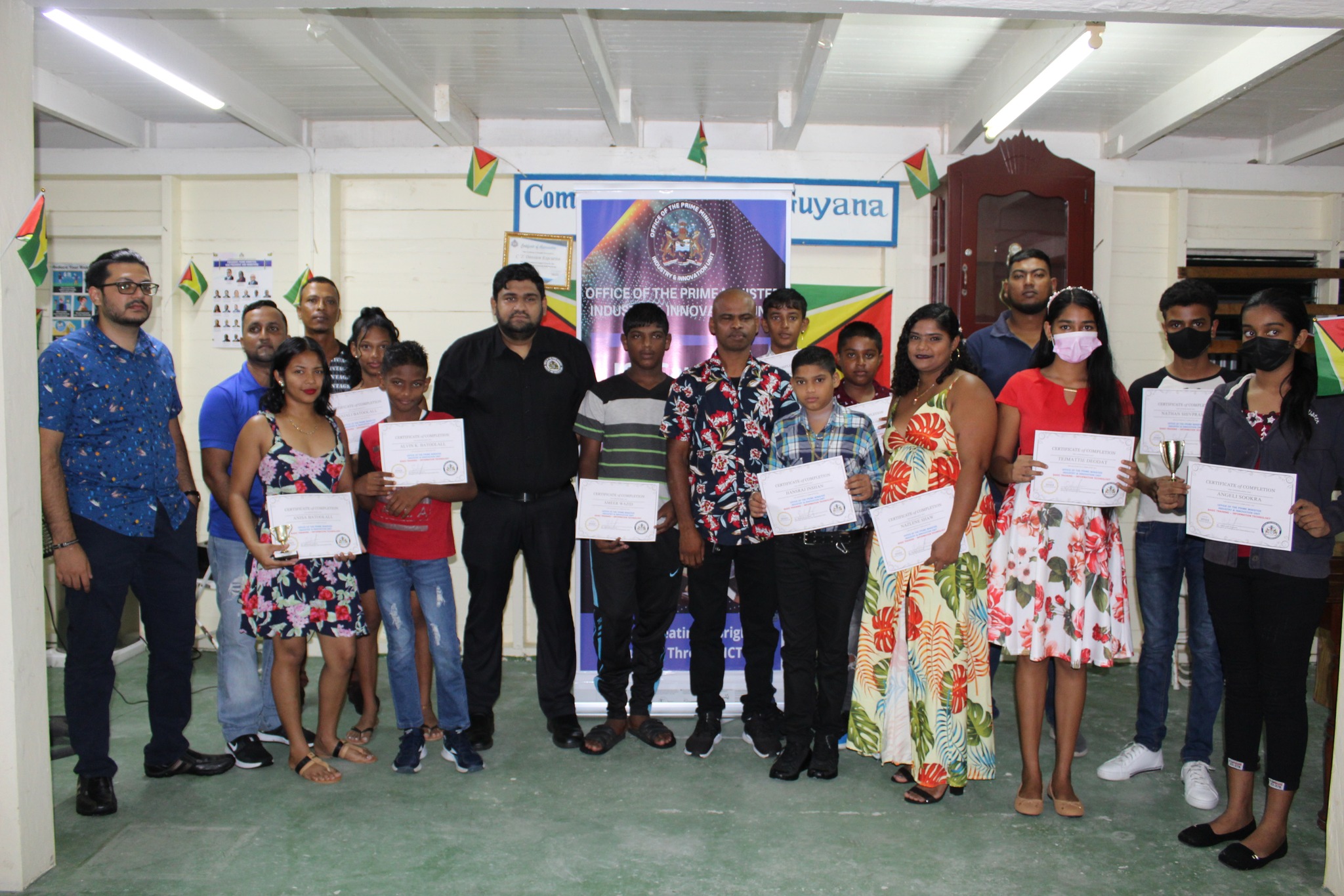 Some twenty-one teenagers and young adults completed the Unit’s Basic ICT Training Programme.