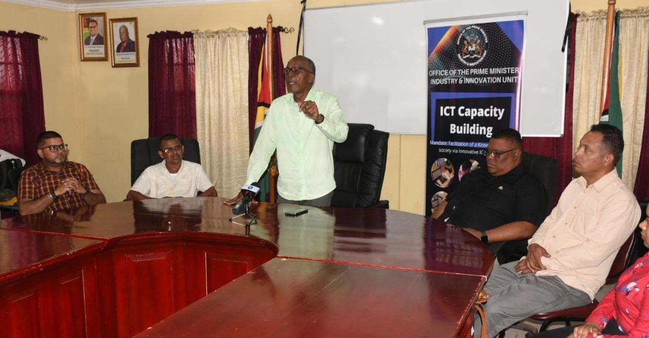 The Train-the-Trainer ICT training programme which falls under the purview of the Office of the Prime Minister’s (OPM) Industry and Innovations Unit is being rolled out in Region One (Barima-Waini).