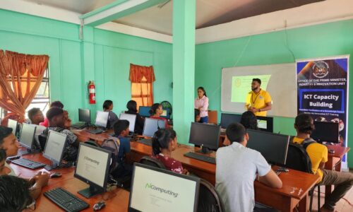 The Office of the Prime Minister-Industry and Innovation Unit’s ICT Literacy Training Programme commenced on Sunday, April 2nd, at the Leguan Secondary School.